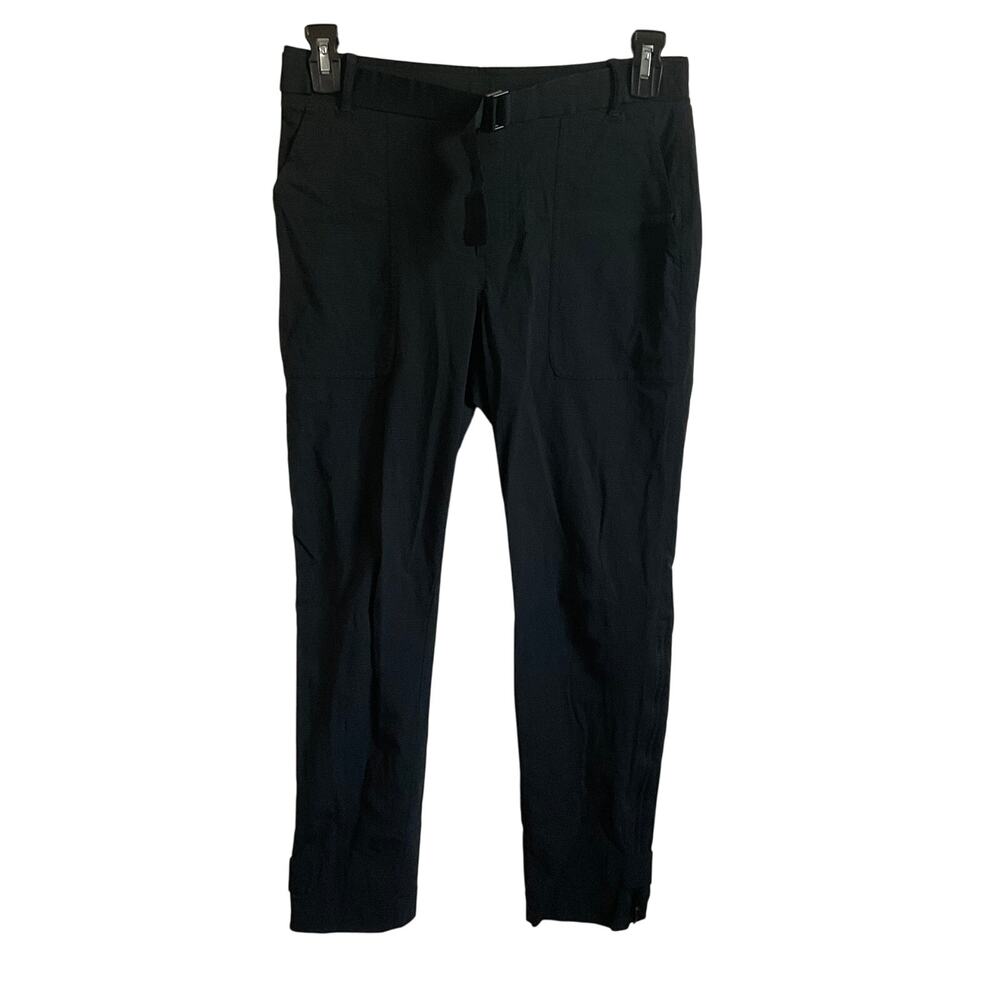 Athleta Trekkie Black Ripstop Belted Pants - Size 8